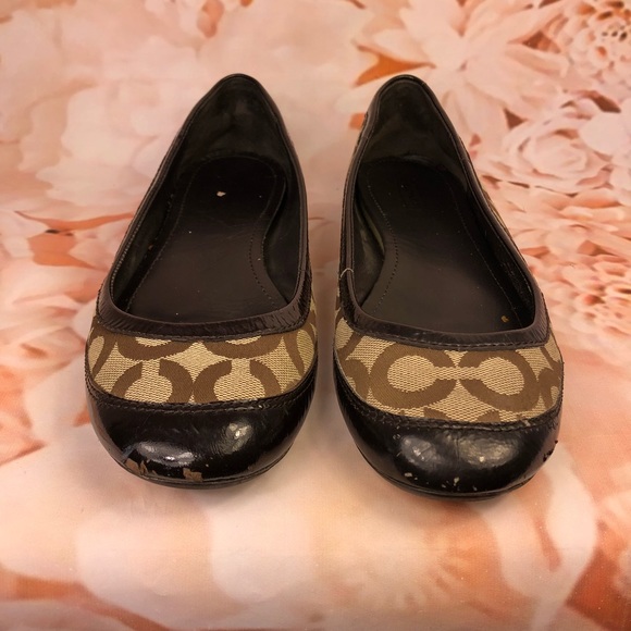 Coach true flats signature c brown comfort sole - Picture 4 of 7
